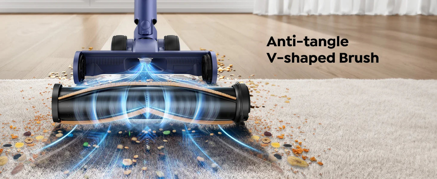 Laresar V11 650W 75000PA Ultra-Strong Cordless Vacuum Cleaner,90 Min Long Runtime,Removable Battery & Smart Display Vacuum