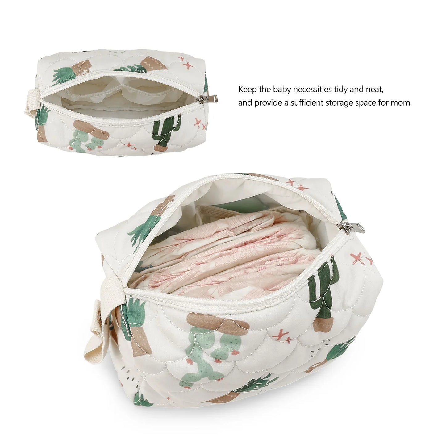 Baby Diaper Bag Waterproof Nappy Bag Reusable Wet/Dry Storage Handbag For Stroller Travel Mommy Pouch Rainbow Printed