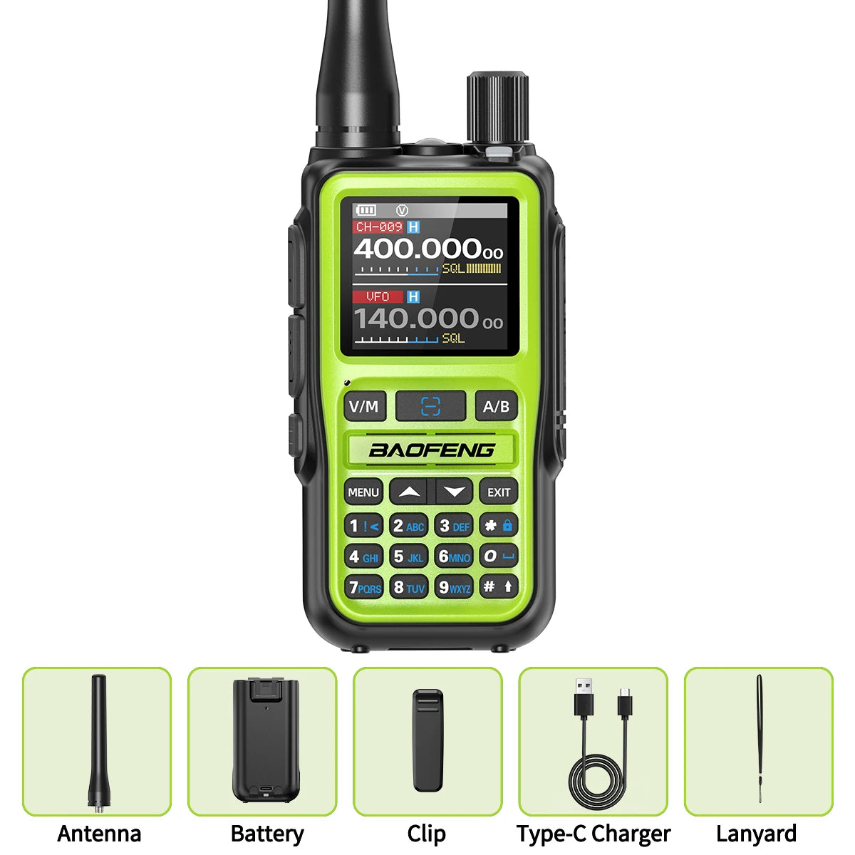 Baofeng UV-5R Mini Walkie Talkie Bluetooth Programming Wireless Copy Frequency Full Band 999CH AM FM Type-C Long Range Ham Radio