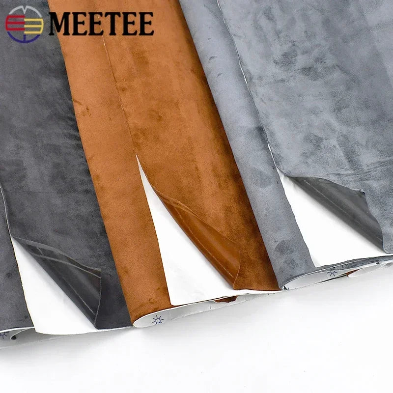 20x30-100*143cm Synthetic Leather Self-adhesive Fabric Suede Adhesive Fabrics By Meter Car Interior Door Velvet Cloth DIY Trims