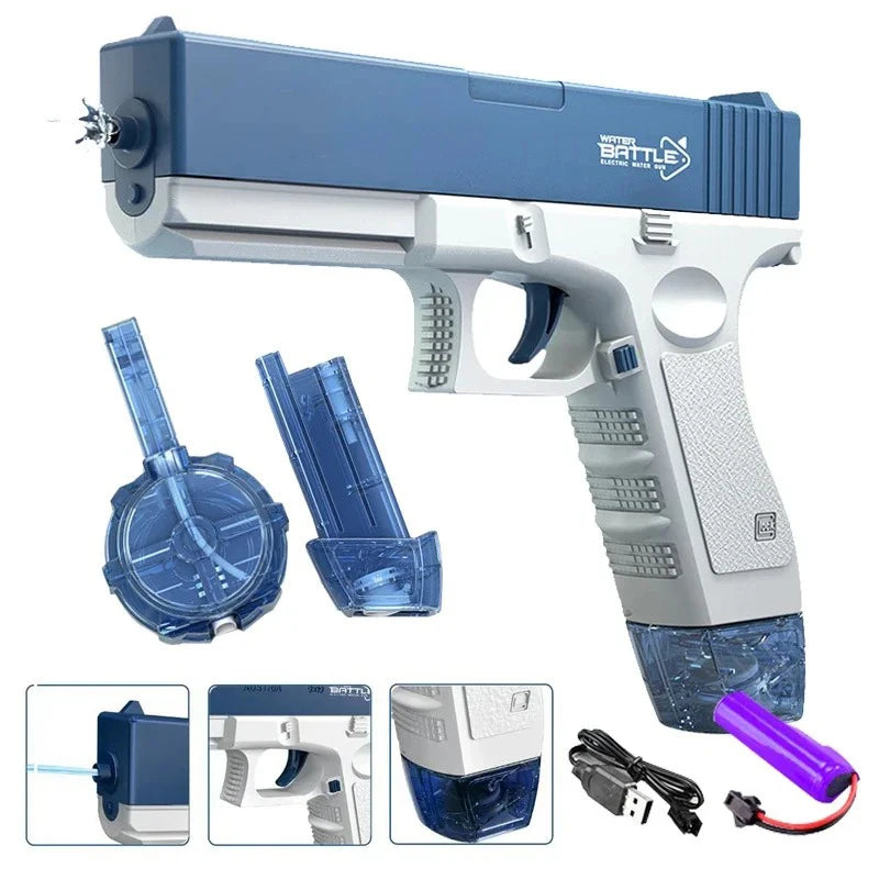 Kids Electric Water Gun Toys Summer Outdoor Beach Pool Garden Fight Games High Pressure Automatic Bursts Watergun Children Gifts