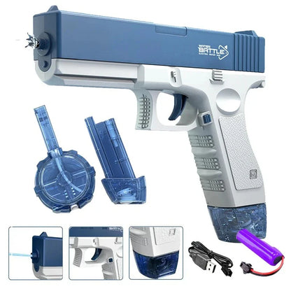 Kids Electric Water Gun Toys Summer Outdoor Beach Pool Garden Fight Games High Pressure Automatic Bursts Watergun Children Gifts
