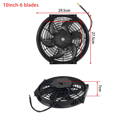 Universal 7/9/10/12/14/16 Inches 12V 80W 2100RPM Car Air Conditioning Electronic Radiator Cooling Fan Blade Electric Cool Kit