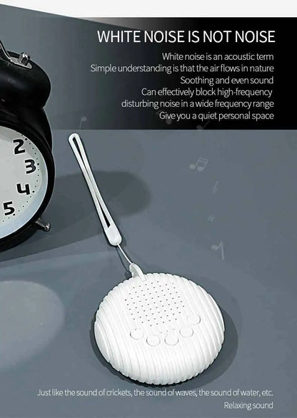 White Noise Sound Machine Portable Baby Sleep Machine 10 Soothing Sounds Volume Adjustable Built-in Rechargeable Battery USB
