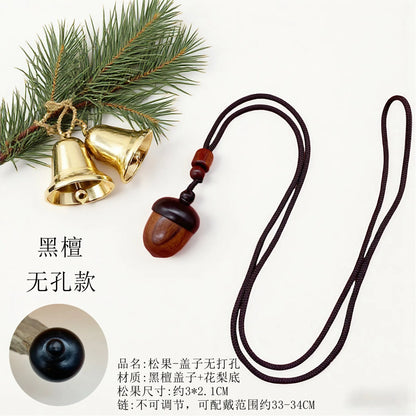 S12 Small Acorn Urn Pendant Necklace Portable Pet Ashes Keepsake for Dog Cat Memorial，Warmth Keeps Love Alive Forever.