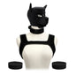 Pet Play Restraint Lingerie Set with Unisex Upper Body Harness Dog Hood Choker for Couple BDSM Fantasy Game Sex Toys
