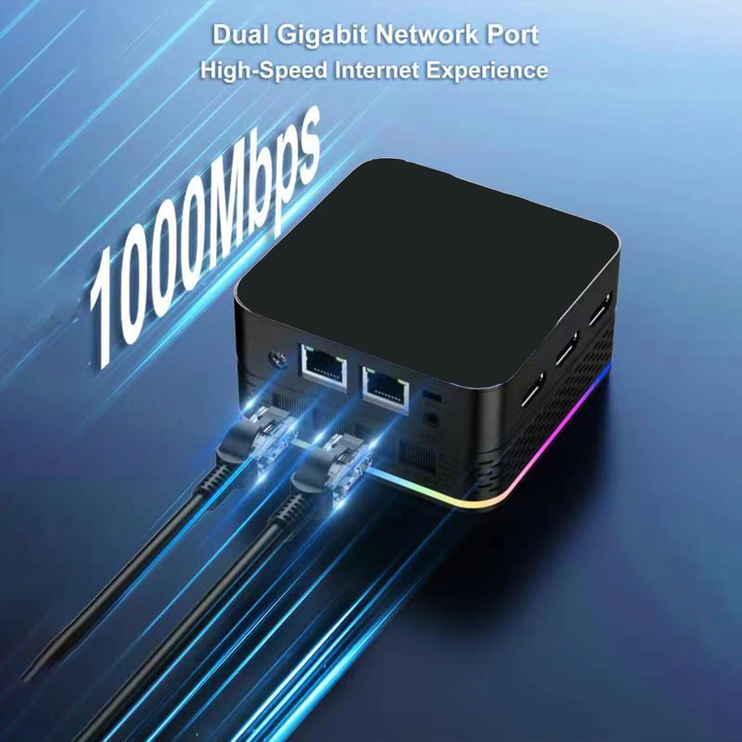 T9 PRO Intel Alder Lake-N100 Quad Core Mini PC Win 11 16G DDR5 1TB SSD Dual Gigabit Ports 4K Triple Output Desktop Convenient pc