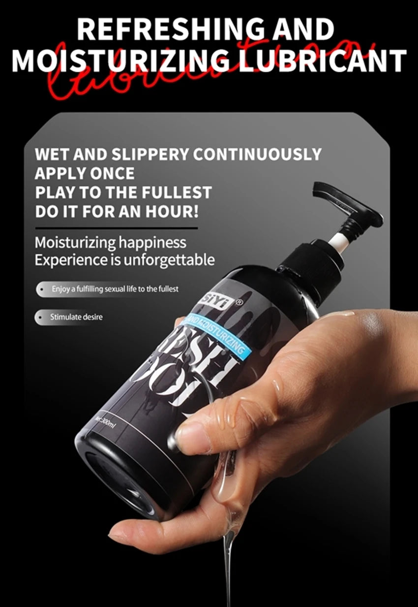 300ml Silicone-Based Lube with Press Pump,  Stringy Anal Lubricant Suitable for Sex Toys Ideal for Toys and Couples