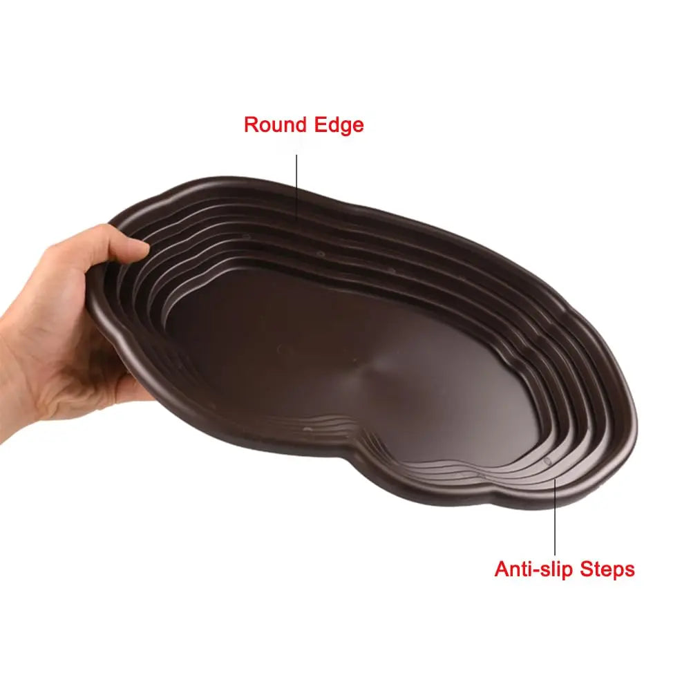 Reptile Bathing Dish Amphibians Habitat Reptile Tortoise Feeder  Water Food Bowl Feeding Dish for Bearded Dragons Turtle