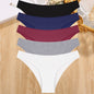 5PCS/Set Cotton Women's Panties Female Underwear Sexy Briefs Lingerie Smooth Comfortable Underpants Solid Color Pantys M-XXL