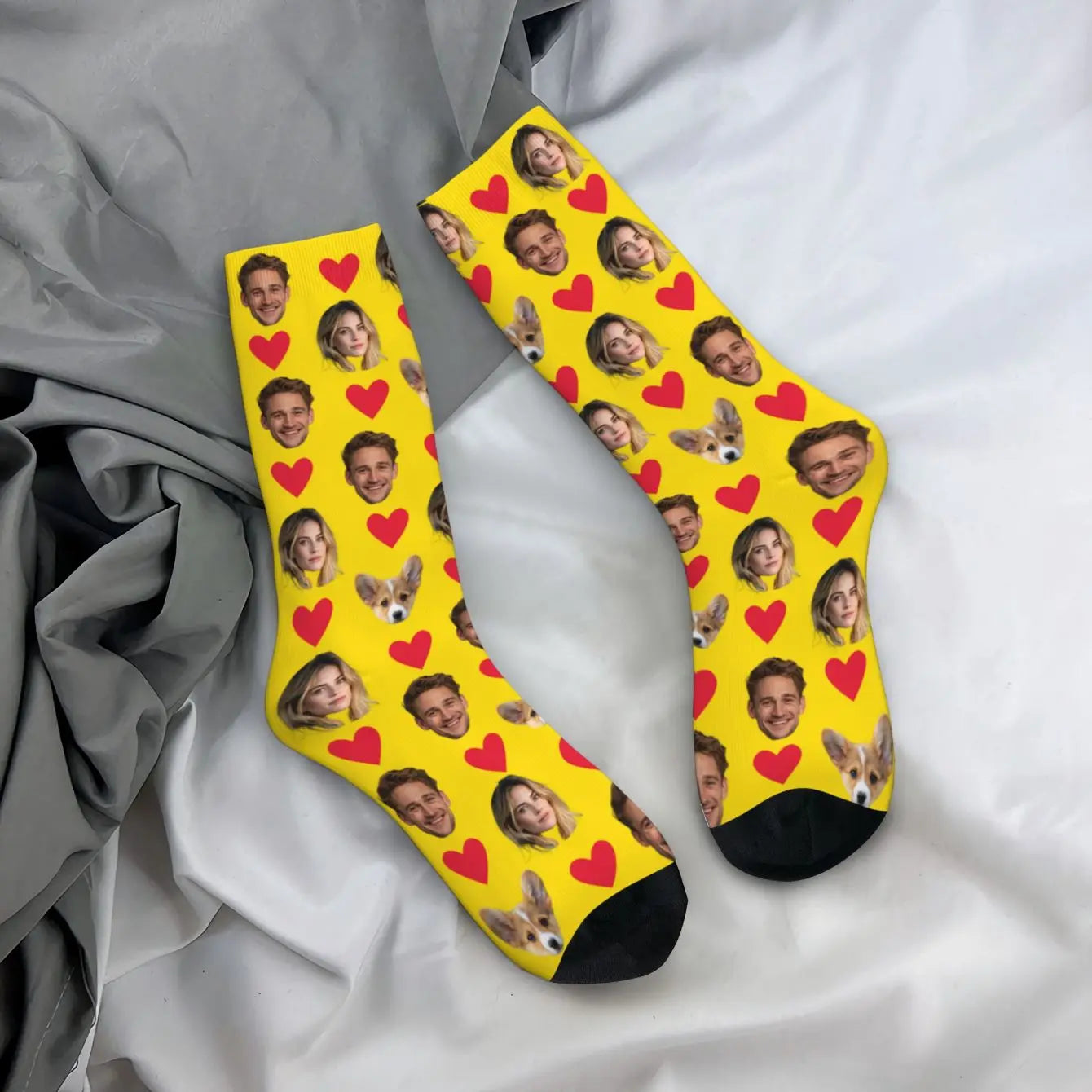 Customized socks for men and women Face-themed funny expression socks Personalized photo-customized socks Birthday gifts