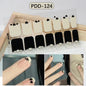 1PC Gel Nail Sticker Patch Slider Flower Gradient Color Back Glue Full Cover Waterproof Gel Nail Sticker UV Lamp Curing Manicur