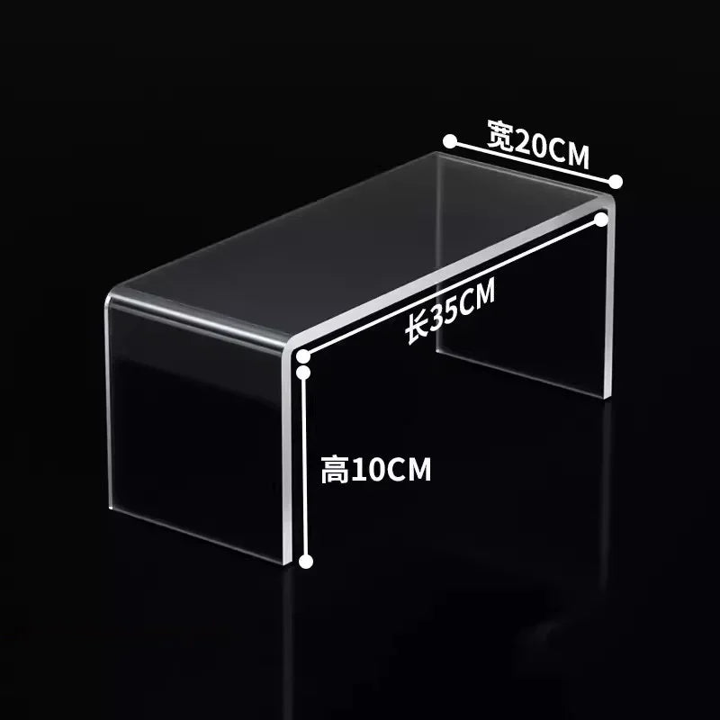 5mm Thick Acrylic Clear Storage Rack Desktop Display Cosmetics Storage Table Elevated Partition Board Toy Perfume Storage Rack