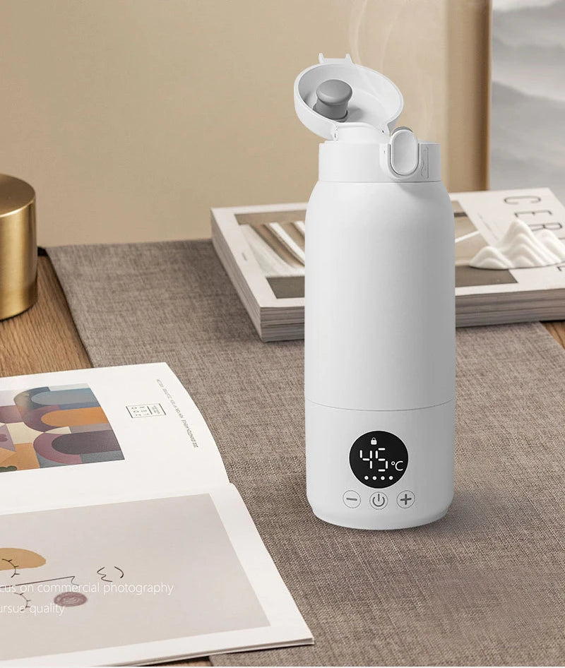 Portable Baby Milk Bottles Warmer 500ML Hot Water Bottle Heated for Newborn Travel 316L Stainless Steel Kids Thermos & Heater