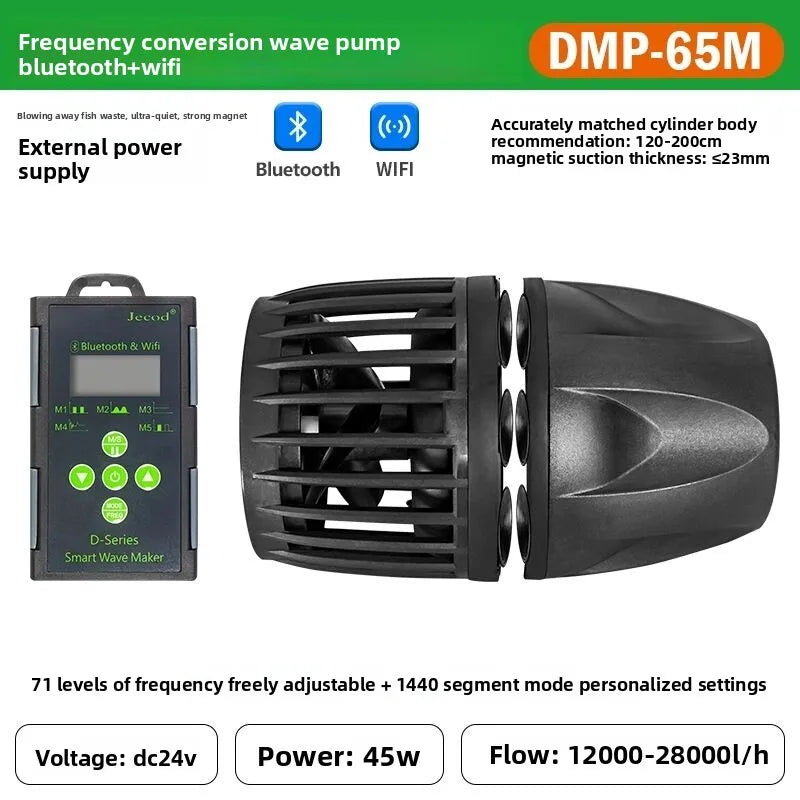 Jecod/Jebao New Cordless DMP-10M/20M-30/40M WiFi Bluetooth App Control Freshwater Saltwater Fish Tank Aquarium Wavemaker Pump