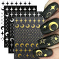 4pcs/set Roman Letters Nail Stickers 3D Black/White/Gold/Silver Alphabet Adhesive Nail Decasl English Letters DIY Manicure Decor