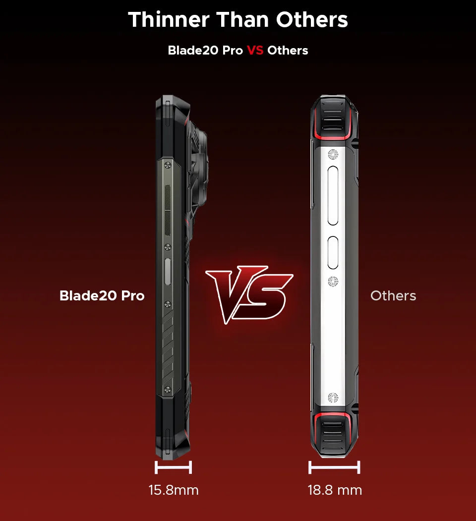 DOOGEE Blade20 Pro Rugged Phone 125dB Speaker Gemini AI 11800mAh Battery 6.6'' Display Android 15 Global Version Smartphone NFC