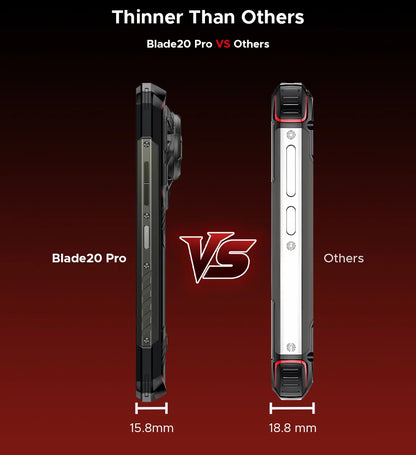 DOOGEE Blade20 Pro Rugged Phone 125dB Speaker Gemini AI 11800mAh Battery 6.6'' Display Android 15 Global Version Smartphone NFC