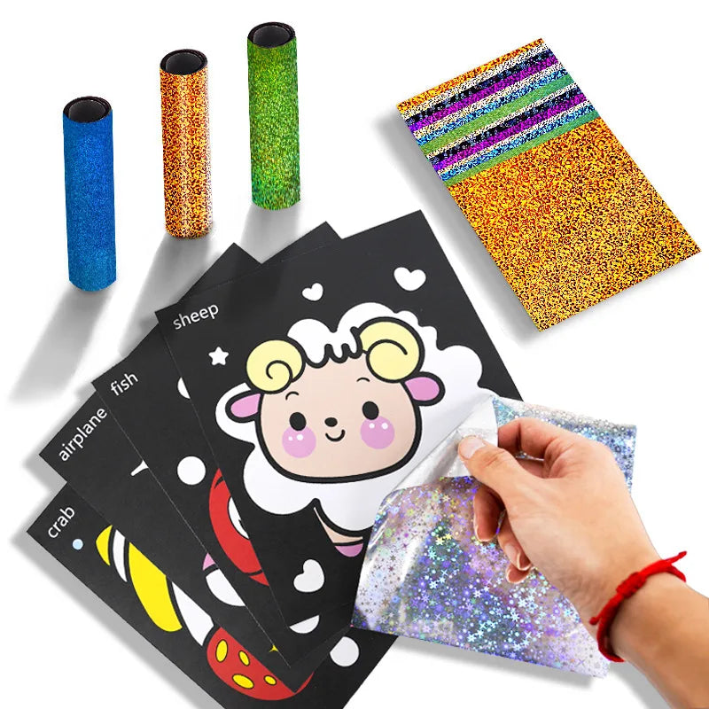 12Pcs DIY Cartoon Magic Transfer Painting Crafts for Kid Crafts Creative Drawing Educational Learning Art School Supplies