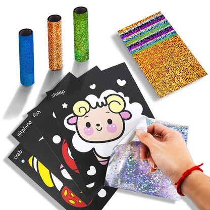 12Pcs DIY Cartoon Magic Transfer Painting Crafts for Kid Crafts Creative Drawing Educational Learning Art School Supplies