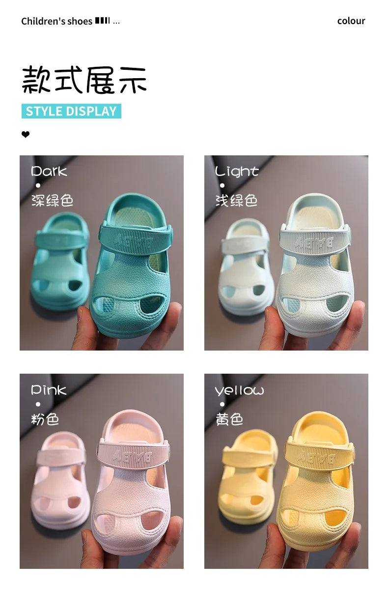 Children's Cave Shoes, Summer Boys, Baby Non-slip Soft Soled Beach Shoes, Girls' Baby Cartoon CHILDREN'S Slippers