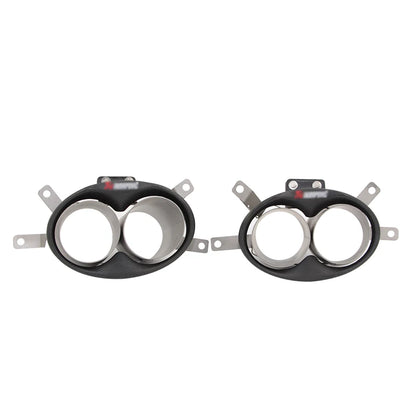 2 Teile/Los Kohle Faser Auspuffspitze für Audi A3 A4 A5 A6 A7 RS3 RS4 RS5 RS6 RS7 Schall Dämpfer Spitze Endrohr Auspuff Anlage