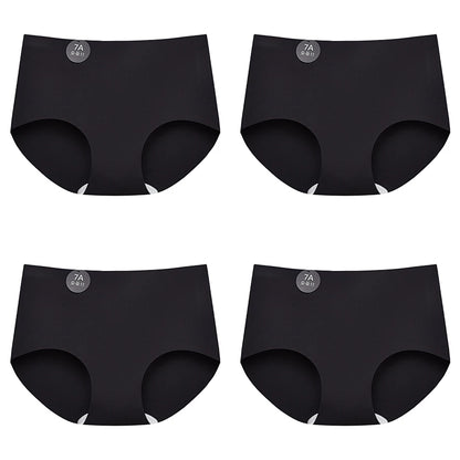 Falllsweet 4Pcs/Set Seamless Silk Briefs For Women Mulberry Silk Panties Comfortable Underpants Soft Lightweight Underwear M-2XL