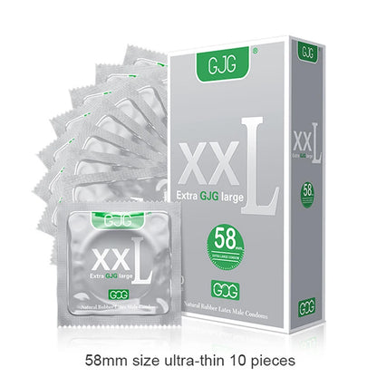 Width-58mm(Length-200mm) Large Size Condoms  Men Latex Condom Safe Contraception Protection Adult Sex Products Intimate Care