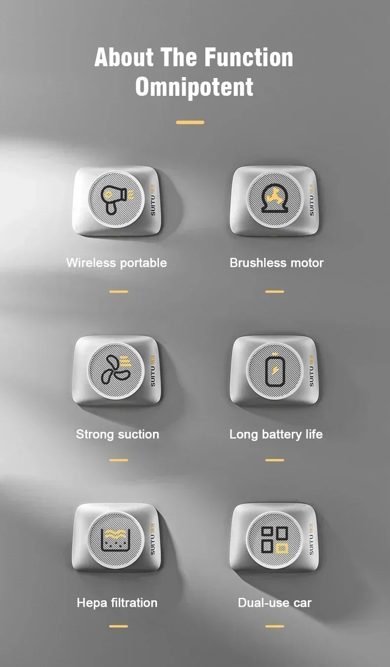 95000Pa Brushless Vacuum Cleaner Strong Suction Handheld Car Vacuum Cleaner Portable Robot Cleaner For Car Home Desktop Keyboard