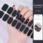 16/22 Tips Semi Cured Gel Nail Stickers for UV Lamp Designer Adhesive Nail Gel Wraps DIY Long-lasting  Nail Decoration