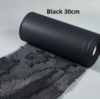 30m Black Honeycomb Paper Roll Natural Kraft Paper Wrapping Paper for Art Crafts Gift Packaging Etc