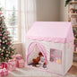 【Leisure and Entertainment】Large Children's Toy Castle, Pink Playhouse with Floral Design, Children's Pretend Play Tent, Kids' Secret Base and Sleeping Tent, Outdoor Beach Toy Playhouse, Holiday Gift for Boys and Girls, C