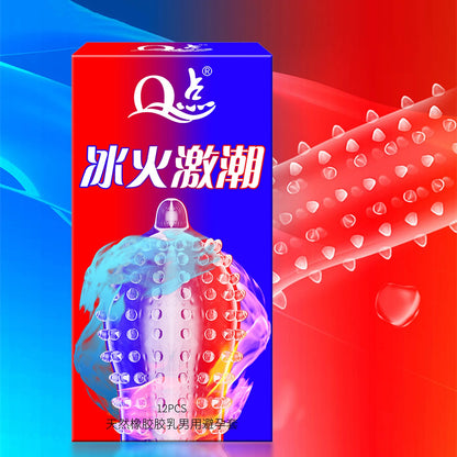12PCS Men's Condoms Sex Toys lubricante Penis Sleeve Sex Products Vaginal Stimulation Ultra Thin Spike Condoms Adult Supplies