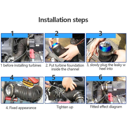 Universal Car Air Intake Turbonator Double Fan Turbine Super Charger Gas Fuel Saver Turbo for Car Truck SUV Vehicle Accessories