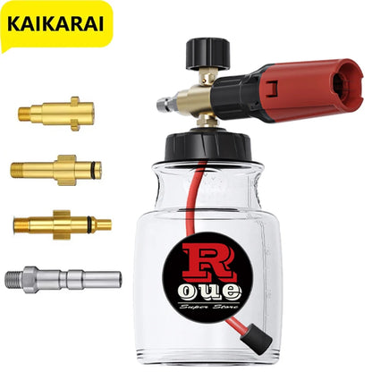 KAIKARAI High-Pressure Cleaning Gun Black-red Foam Watering Can Simple Car Washing Tools Outdoor Garden Washing Machine Bubbler