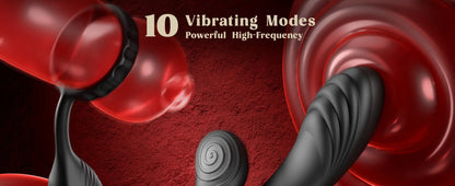 360° Circular Kneading Anal Vibrator Male Prostate Massager with Cock Ring 3 in 1 L-Shaped Vibrators Adult Anal Sex Toy for Gay