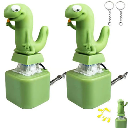 Luminous Sound Lizard Snake Rechargeable Decompression Button Emits Luminous Snake Keychain Press Decompression Sound Pendant