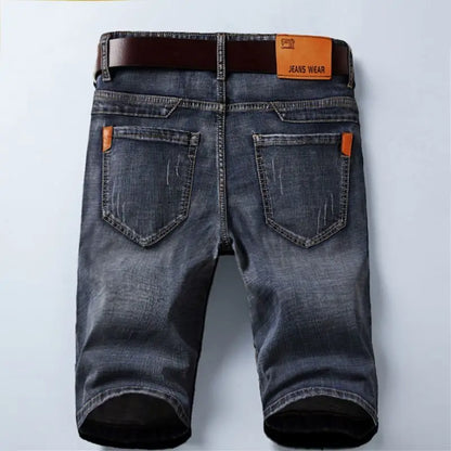Summer Shorts Jeans Men Denim Pants Stretch Black Fashion Design Men's Jeans Slim Straight Male Short Jeans