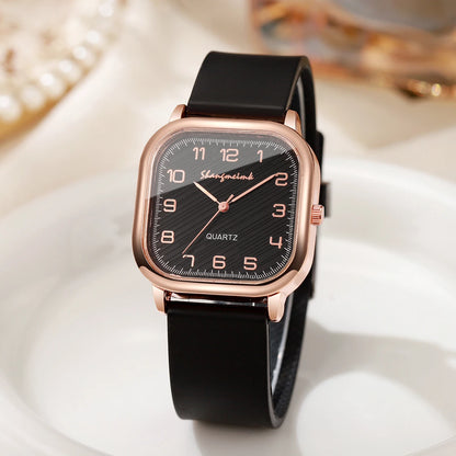 Fashion Square Women Watches Casual Silicone Strap Quartz Watch for Girls Clock Reloj Mujer