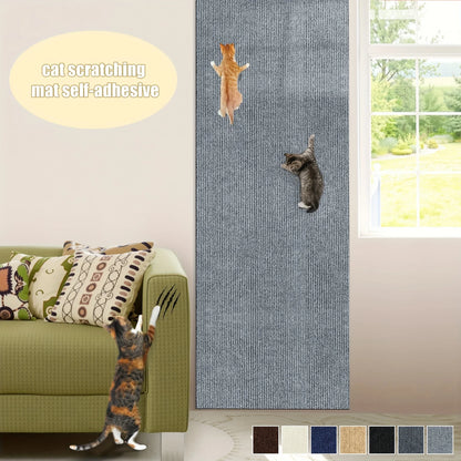 Cat Carpet Cat Scratching Mat Trimmable Self-Adhesive Carpet DIY Climbing Scratcher Scratch Furniture Protector Covering Posts