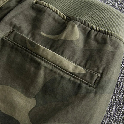 2024 Summer Men Camouflage Shorts Casual Elastic Waist Comfort Loose Jogging Pants Cotton Cargo Gym Running Shorts Beach Shorts
