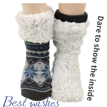 Winter Socks Mens Fluffy Warm Short Plus Velvet Soft Thermal Non Slip Floor Fuzzy Sock Male Thickened Gifts 2023 New In