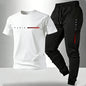 2026 New Arrival Men's Tracksuit T-shirt and Sweatpants Spring Summer Daily Casual Sports Short Sleeve Outfit Male Fashion Set