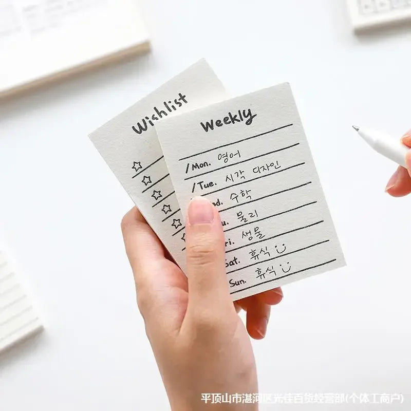 50Sheets Mini Note Book Convenient Memo Pad List Time Sticky Note Schedule Planner Office School Supplies Stationery