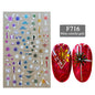 1PCS New Christmas Decorations 2023 New Year Nail Stickers Press on Nails Laser Snowflake Christmas Tree 3D Nail Decal