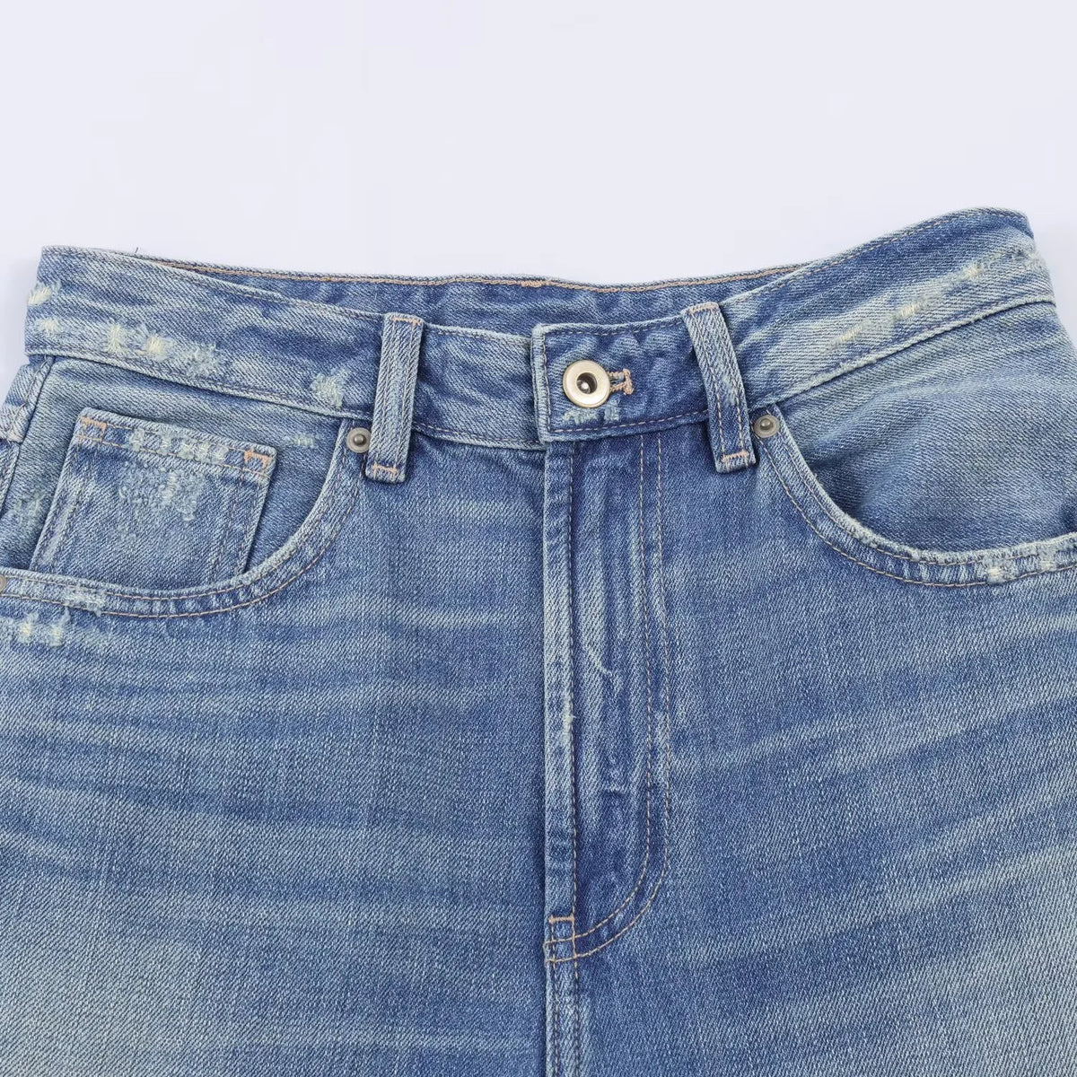 Female Vintage Leather Pocket Jeans Women Blue Zipper Straight Loose Trousers Lady New Fashion Daily Casual Spring Pants 2026