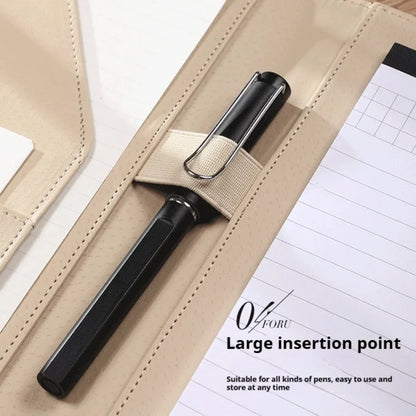 Multifunctional A4 Folder With Pen Holder Card Slot Leather Document Holder Stationery Business Contract File Folder Organizer