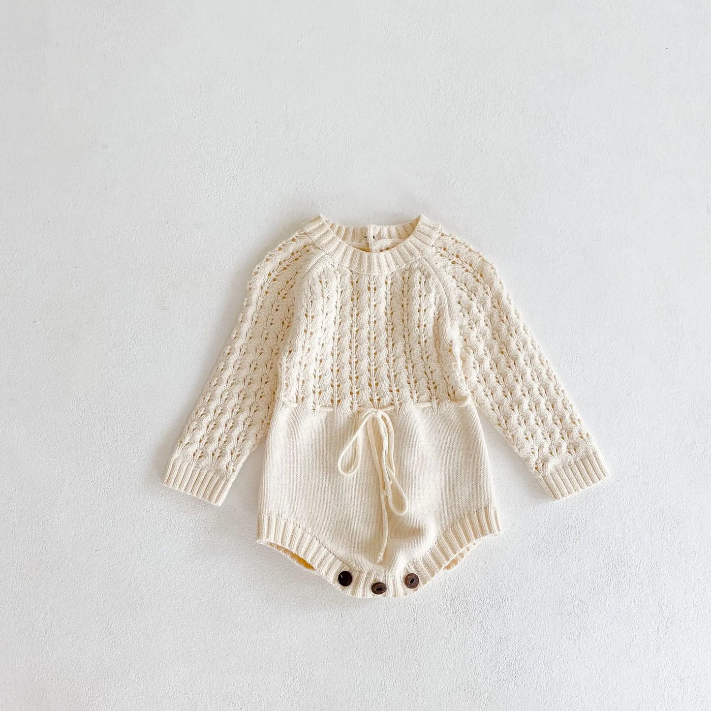 2025 Spring Baby Clothes Girls Romper Autumn Long Sleeve Baby Girl Knit Hollow Out Rompers Baby Jumpsuit Baby Clothes