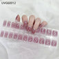 16/18/20Tips Semi-Cured Gel Nail Strips Adhesive Full Cover Stickers for Nails UV Lamp Need Press On Nails Fashion Manicure