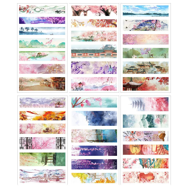6pcs Leaf Flower Stickers Japanese Accessories for Kids Dessert Diary Decorating Pretty Stationery Feather Decoration Supplies